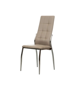 SEDIA "MADEIRA" ECOPELLE TORTORA, 44X54X100 CM
